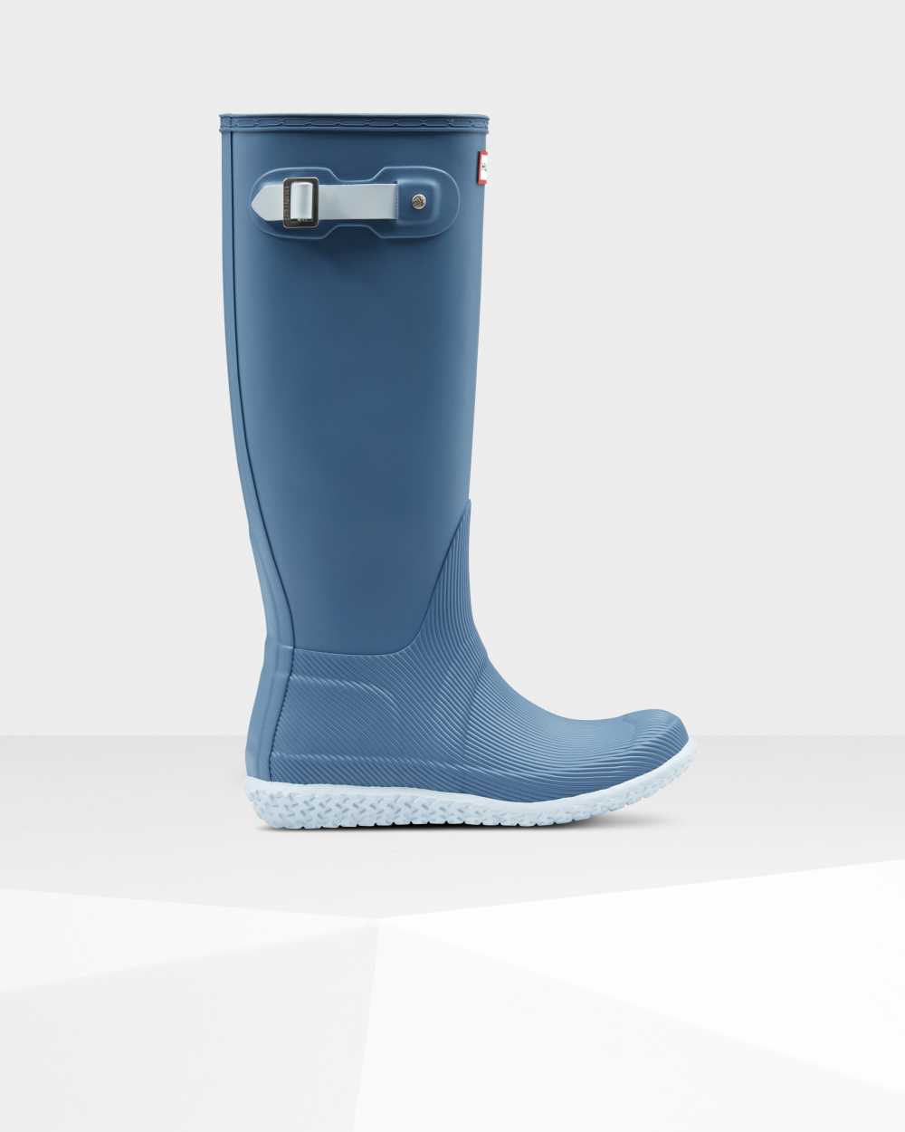 Womens Hunter Original Flat Heel Calendar Sole Tall Rain Boots Blue | QEUDOH-783